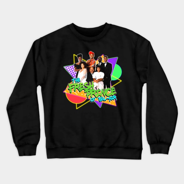 The Fresh Prince of Bel-Air :: Retro 90s FanArt Crewneck Sweatshirt by darklordpug